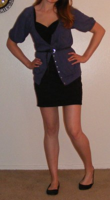 LBD & Purple Cartigan