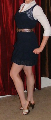 Navy Dress & White Poplin Shirt