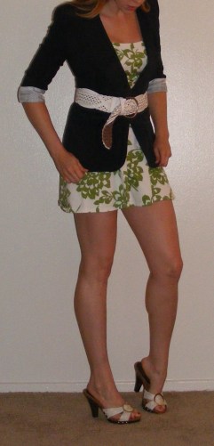 Navy Blazer & White Sun Dress